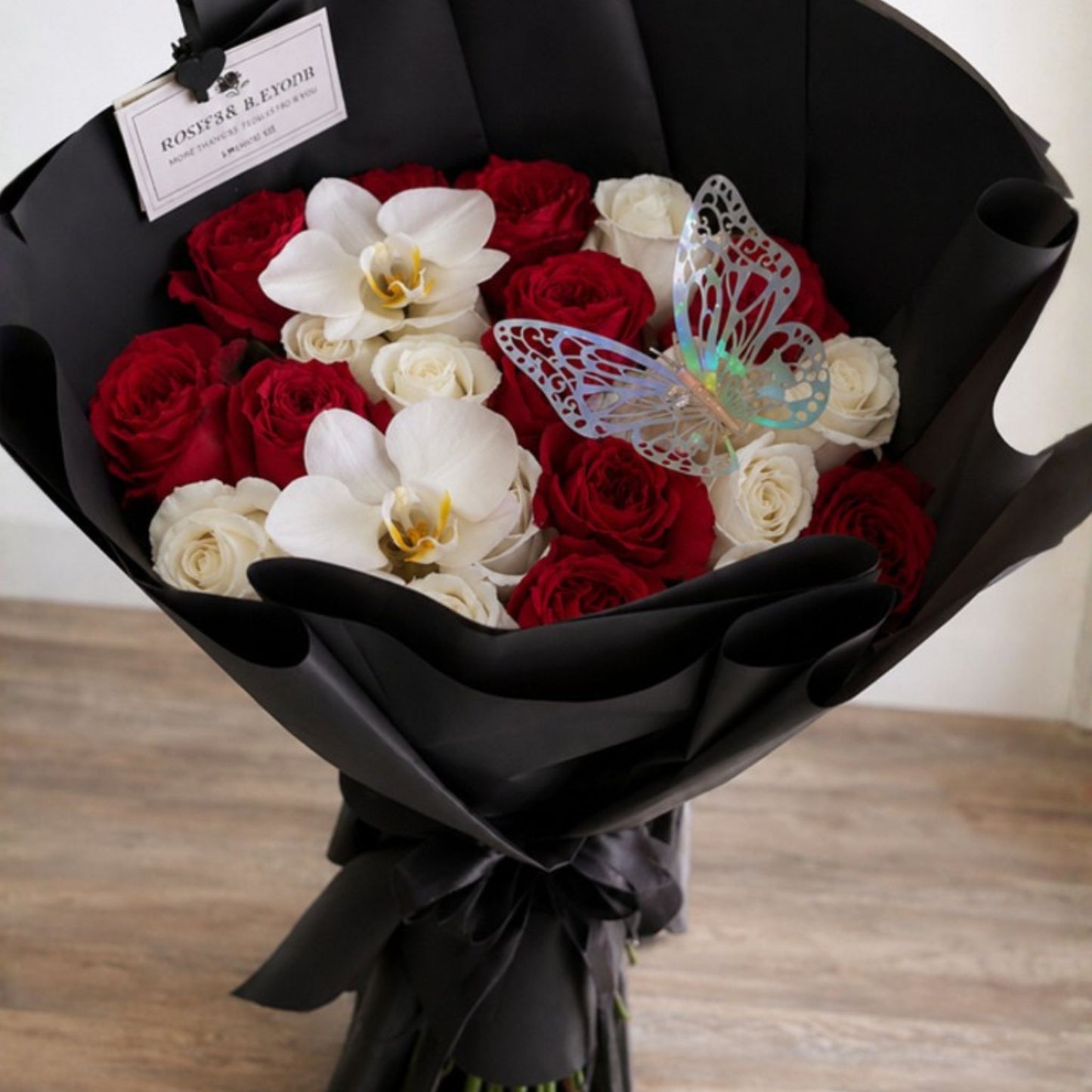Rose & Orchid Bouquet — Two Dozen