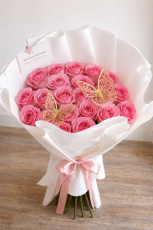 24 Rose Pink Bouquet