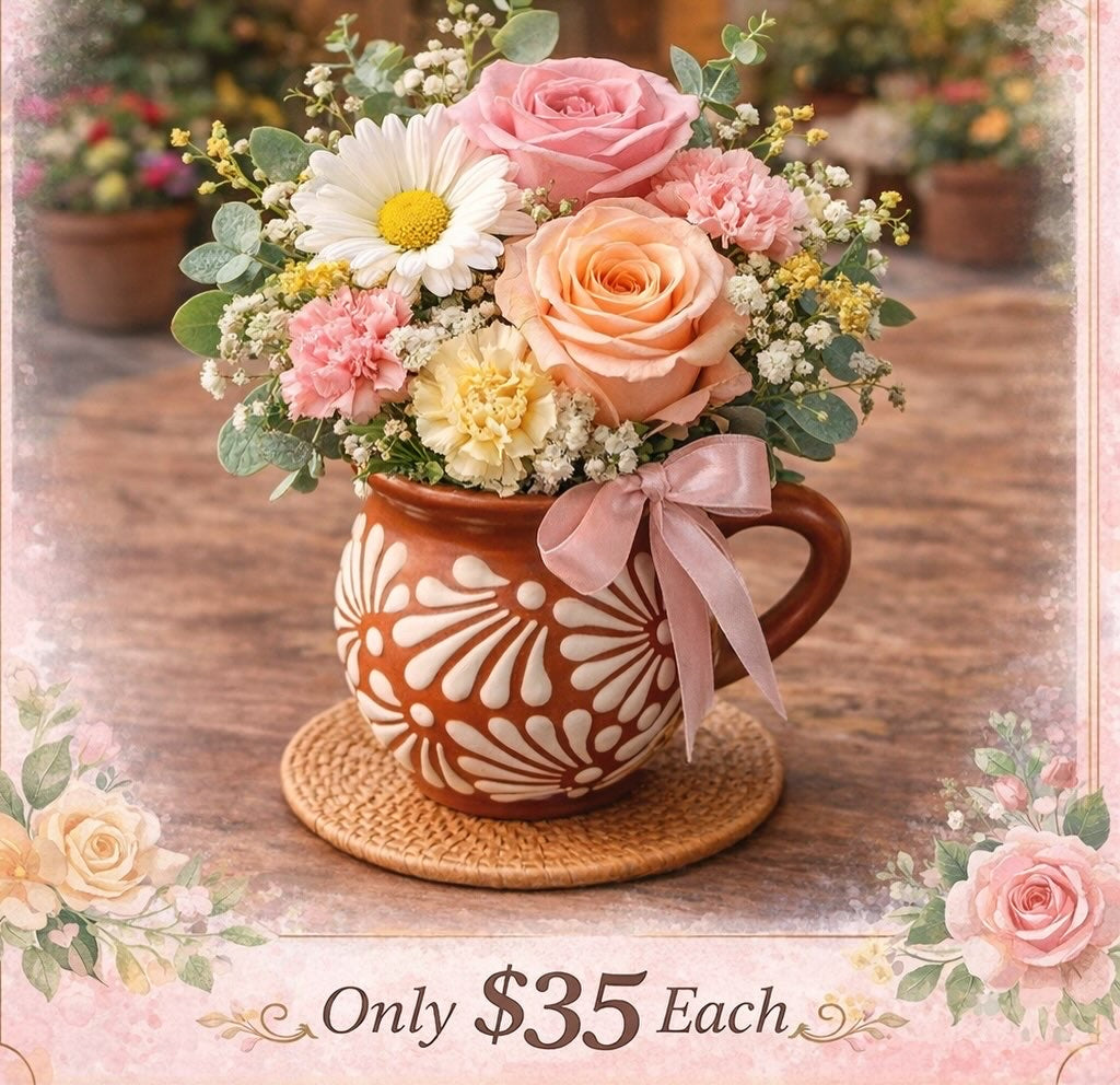 Floral coffee mug