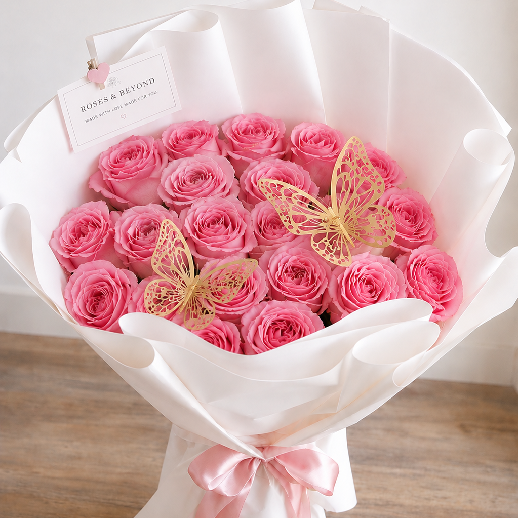 24 Rose Pink Bouquet