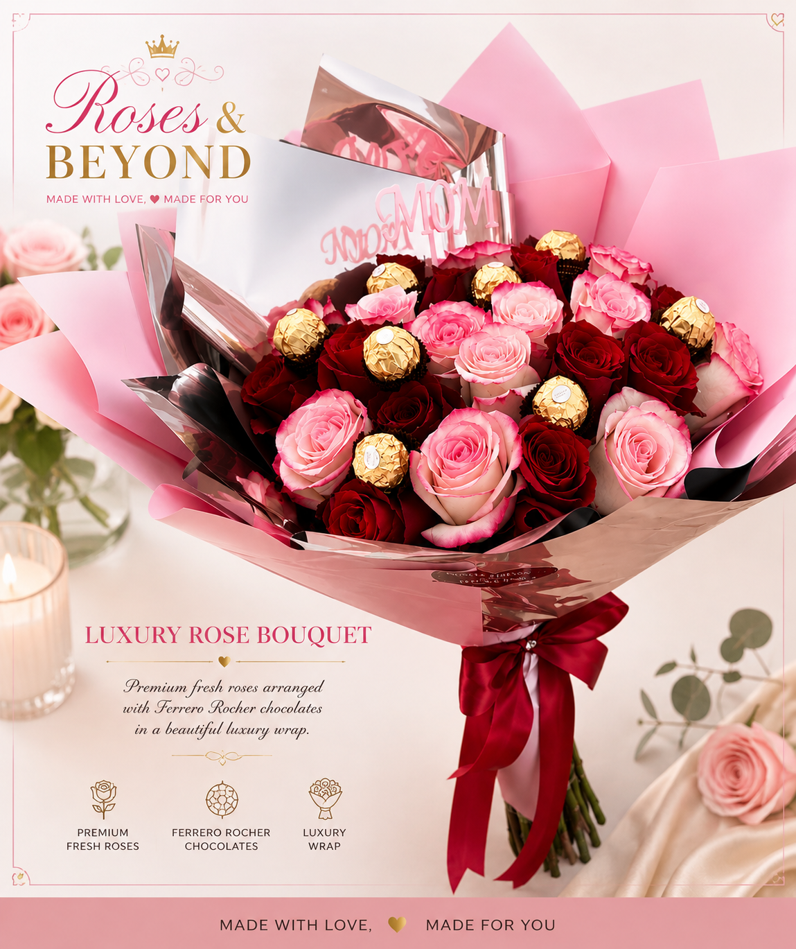 24 roses and chocolate’s