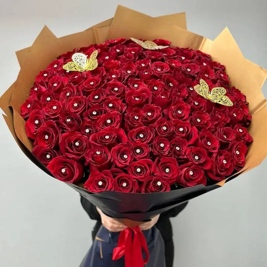 The Grand Statement- 100 Rose Luxury Bouquet