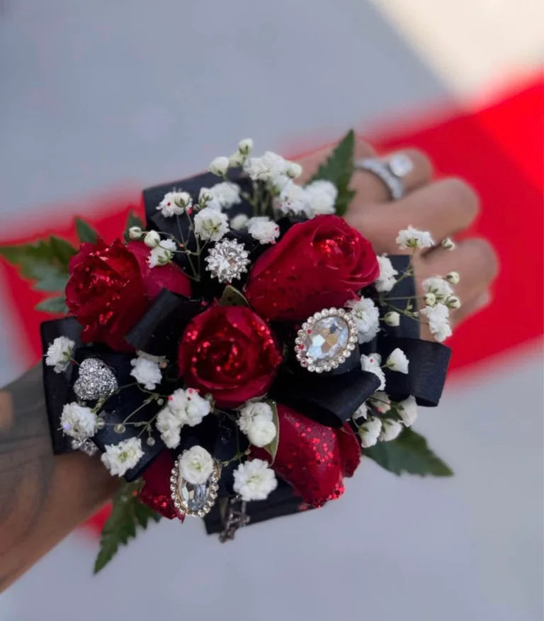 Prom Corsage & Boutonnière Set — Custom Color
