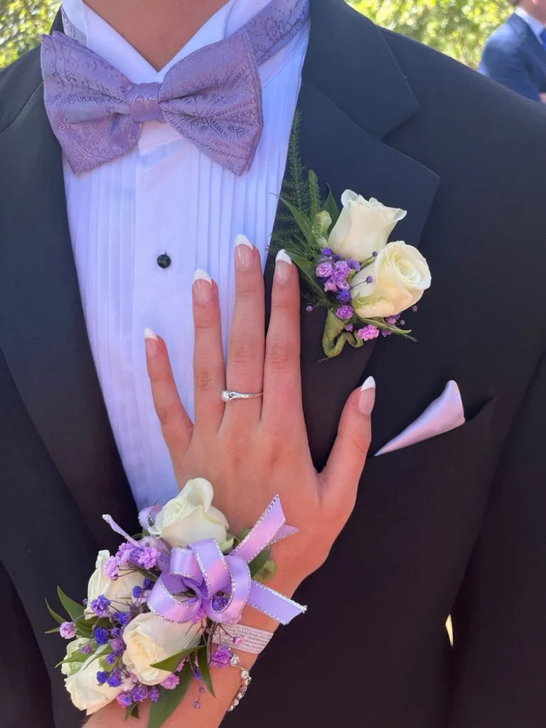 Prom Corsage & Boutonnière Set — Custom Color