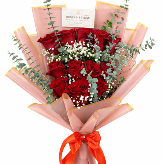 Korean Style Bouquet — One Dozen Roses